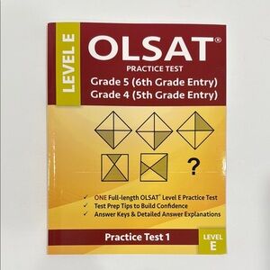 OLSAT Level E Practice Test Book Grade 5 and 6 entry 5th and 6th grade